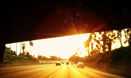 Pic of the Day: LA freeway, sunset Pic of the Day: LA freeway, sunset