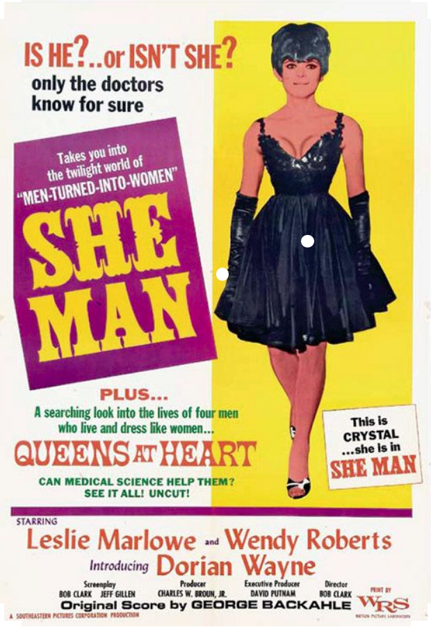 she man movie poster double bill with queens at heart